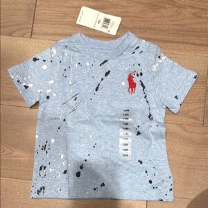 Polo by Ralph Lauren Blue and Red Short Sleeve Tees